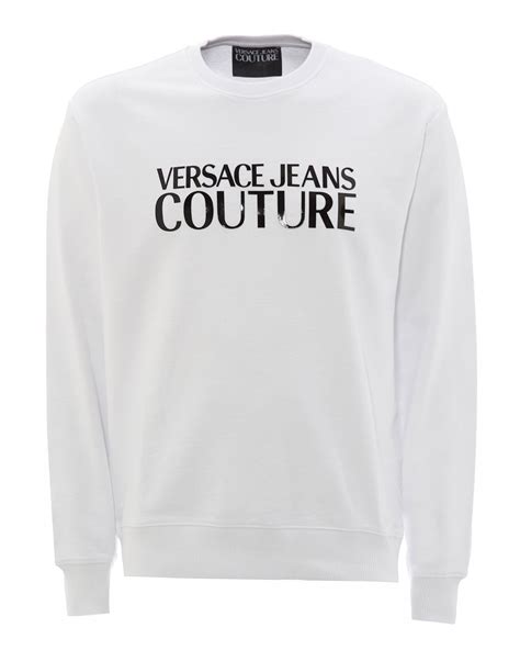 white versace sweatshirt|Versace jeans sweatshirt.